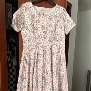 JessaKae pink flower midi dress